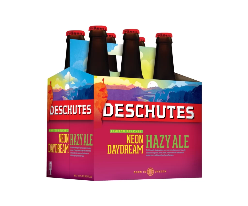 Deschutes Neon Hazy Ale Red Packaging