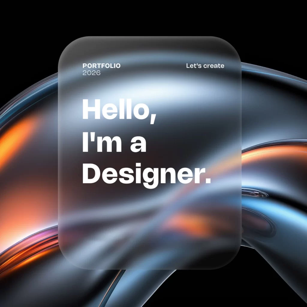 Designer Portfolio Fluid Black Orange