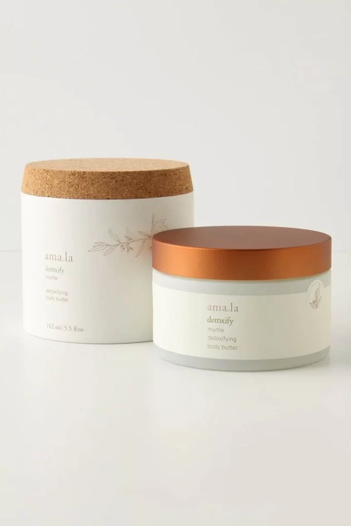 Detoxifying Body Butter Jar White Cork Lid