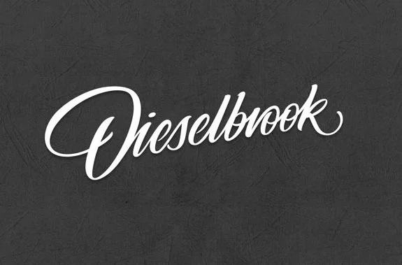 Dieselbrook White Black Script