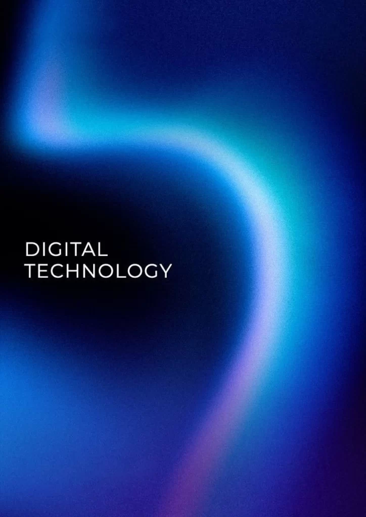 Digital Technology Blue Purple Neon