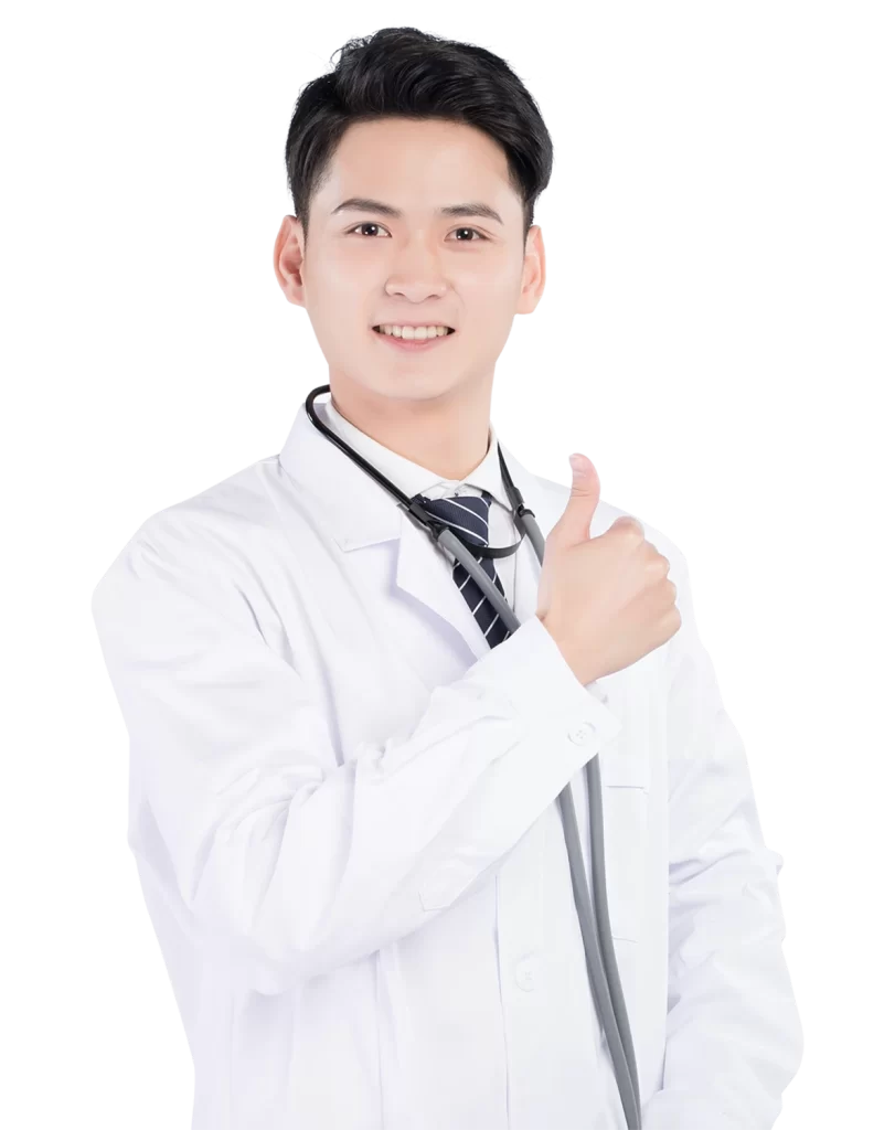 Doctor White Coat Black Tie Stethoscope