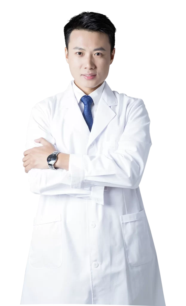 Doctor White Coat Blue Tie Silver