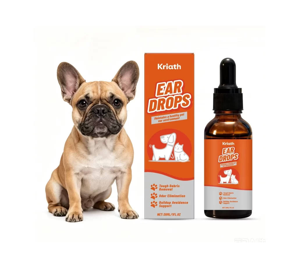 Dog Ear Drops Orange White