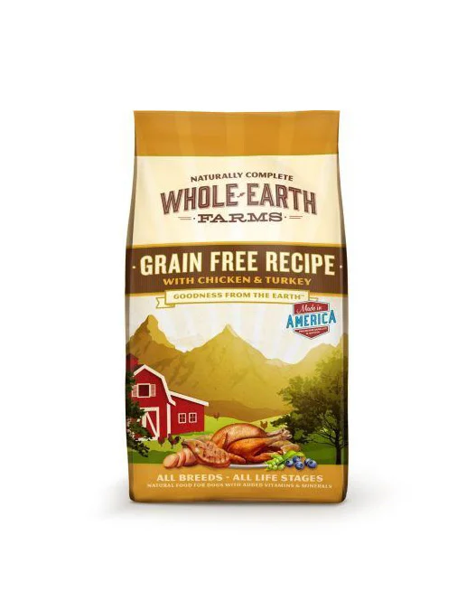 Dog Food Package Yellow Brown Grain