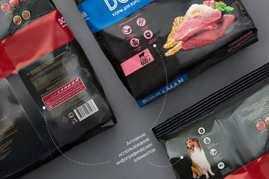 Dog Food Packaging Meat Rice Nutrition