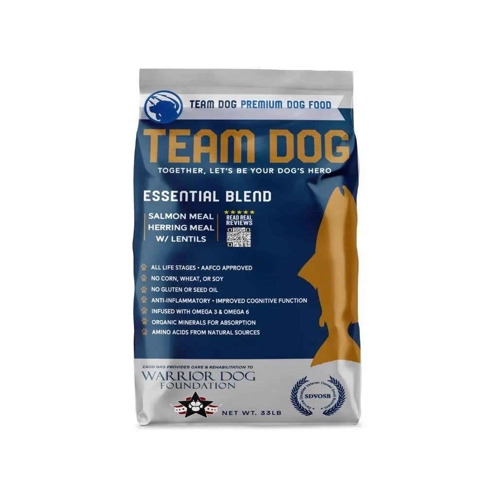 Dog Food Salmon Blue Yellow