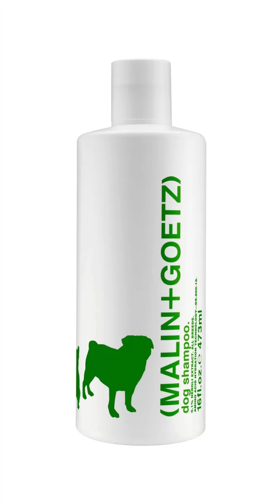 Dog Shampoo Bottle Green White Branding