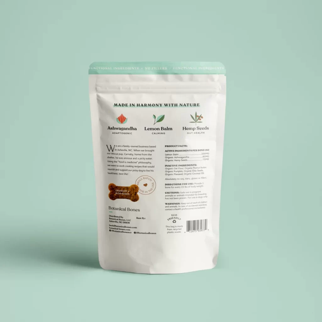 Dog Treats White Green Natural Botanical