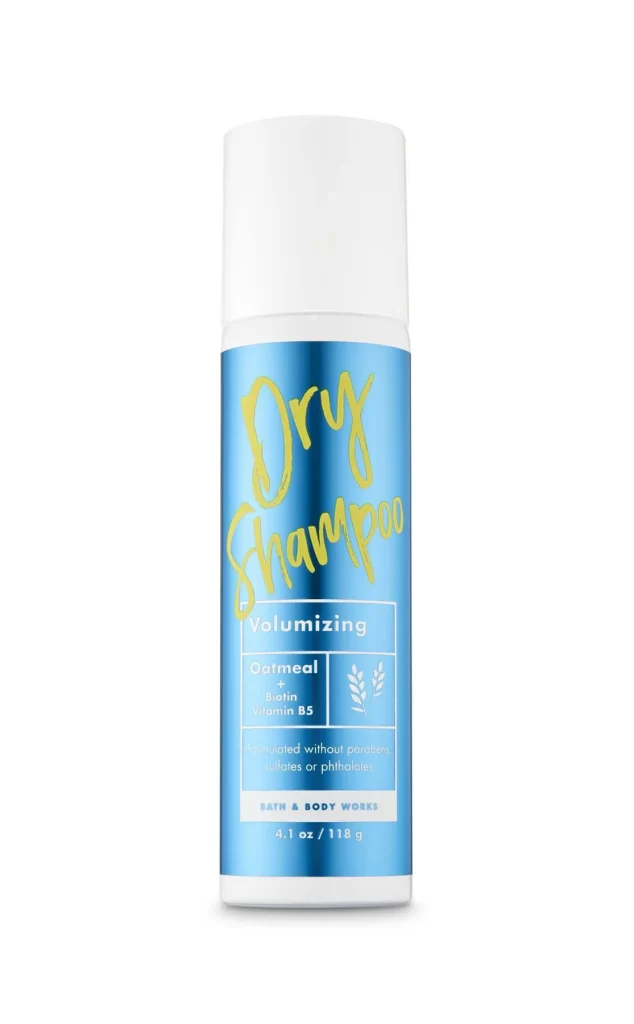 Dry Shampoo Bottle Blue White Volumizing