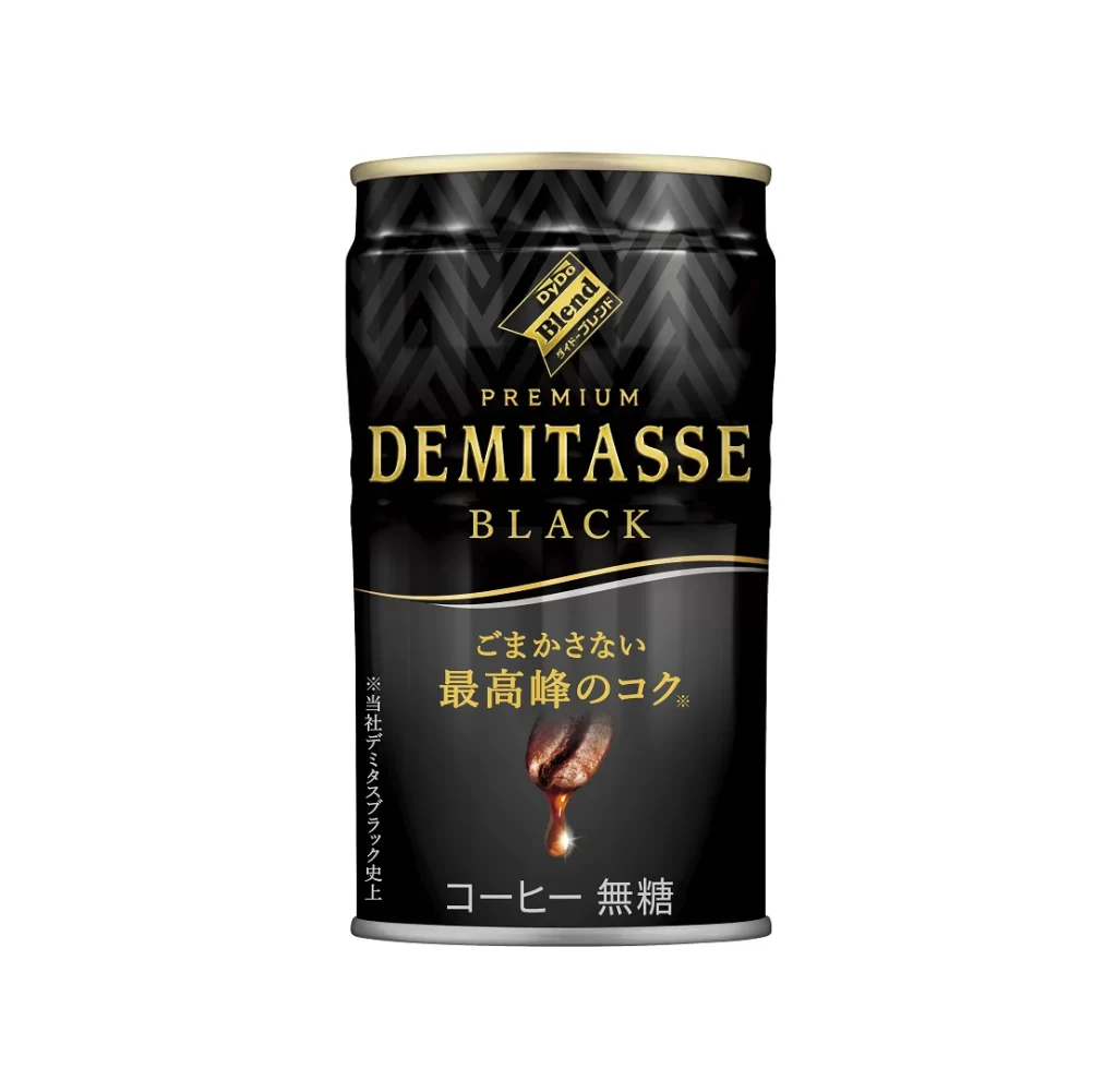 DyDo Demitasse Black Can Packaging