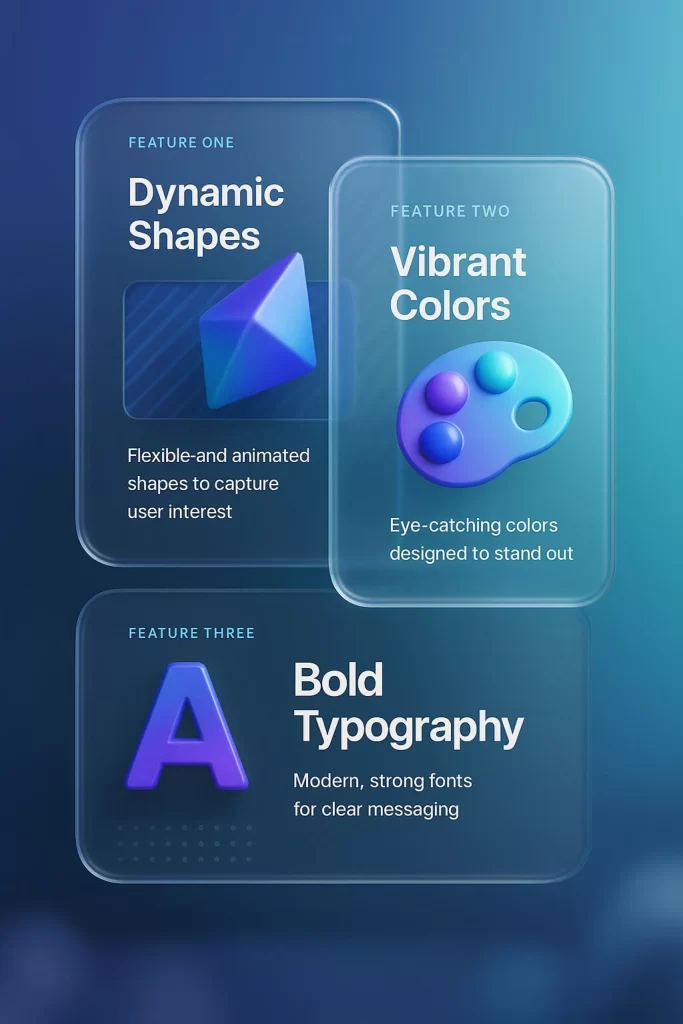Dynamic Shapes Colors Bold Typography Modern