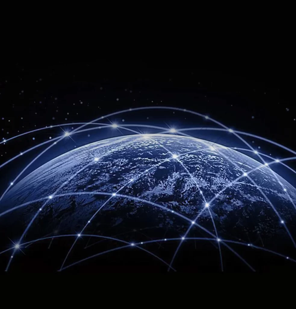 Earth Blue Network Connections Style
