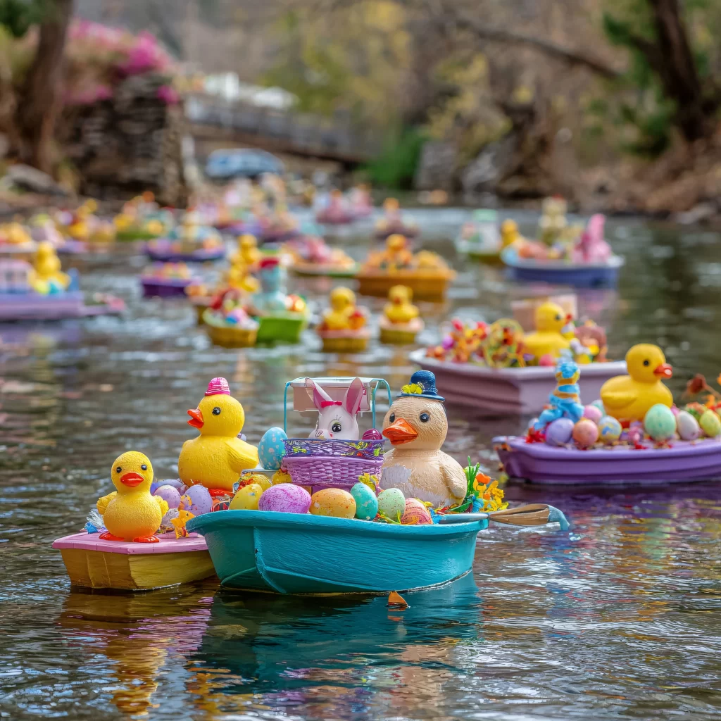 Easter Ducks Eggs Pastel Spring