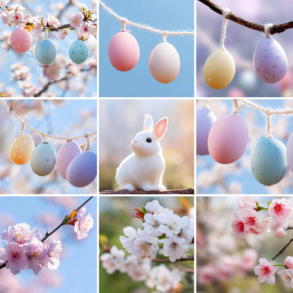Easter Eggs Flowers Pastel Spring 137