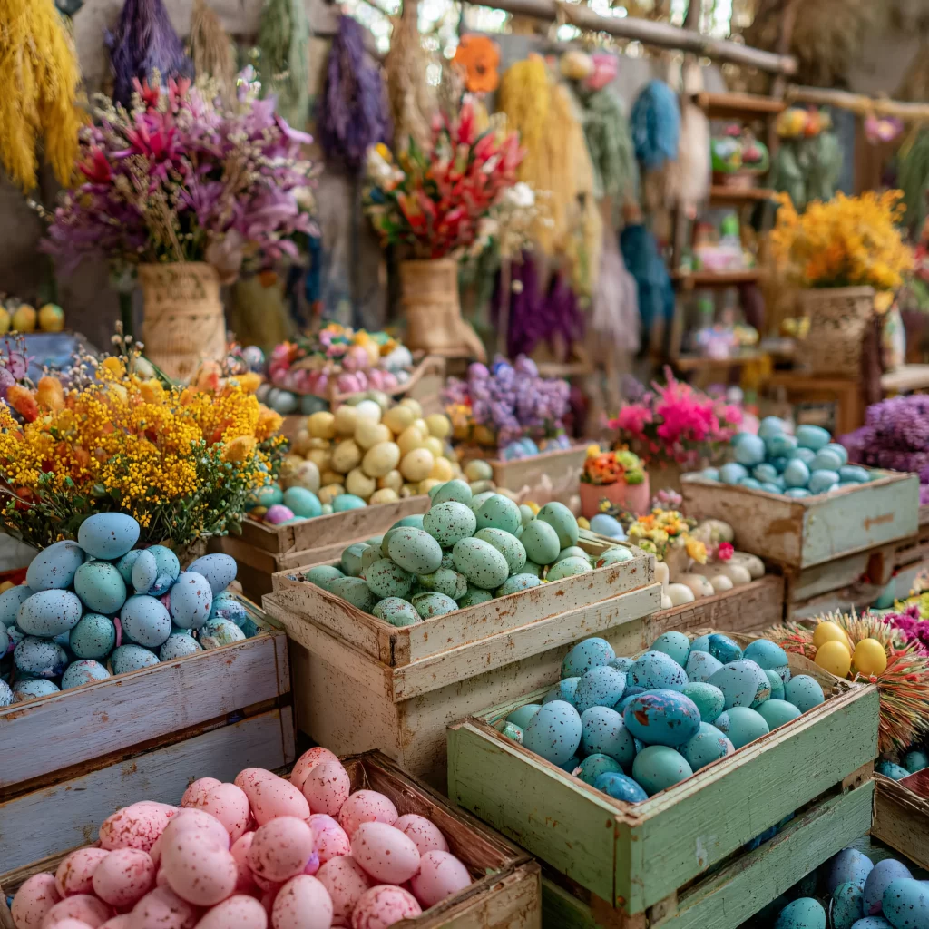 Easter Eggs Flowers Pastel Spring 175