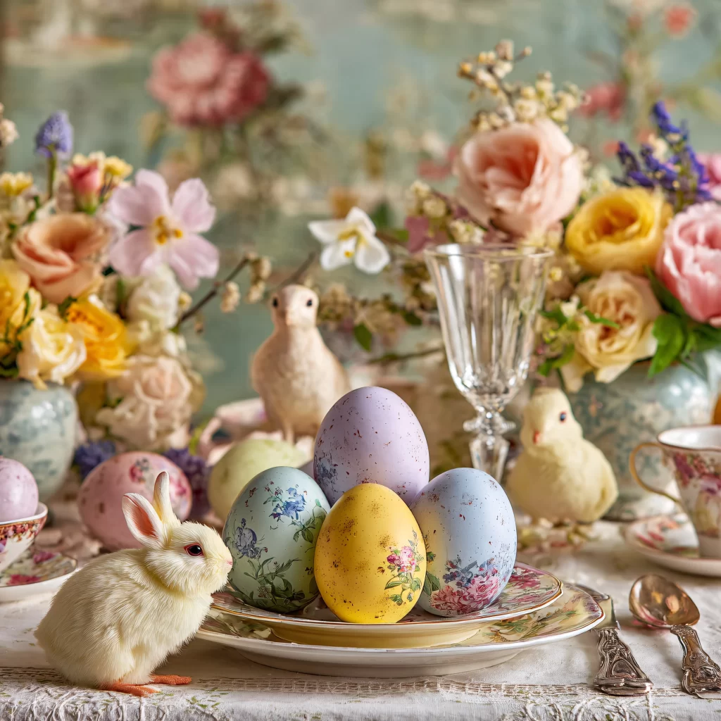 Easter Eggs Flowers Pastel Spring 595