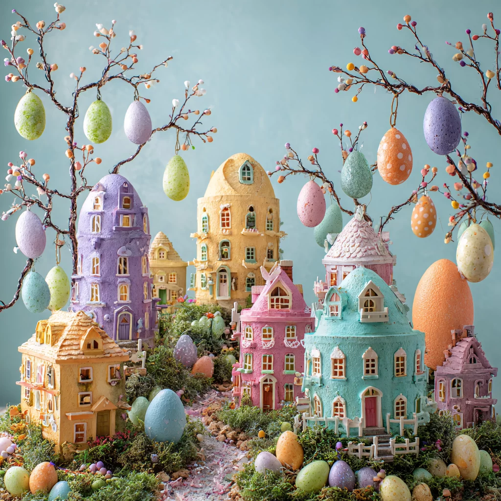 Easter Eggs Pastel Colors Spring 663