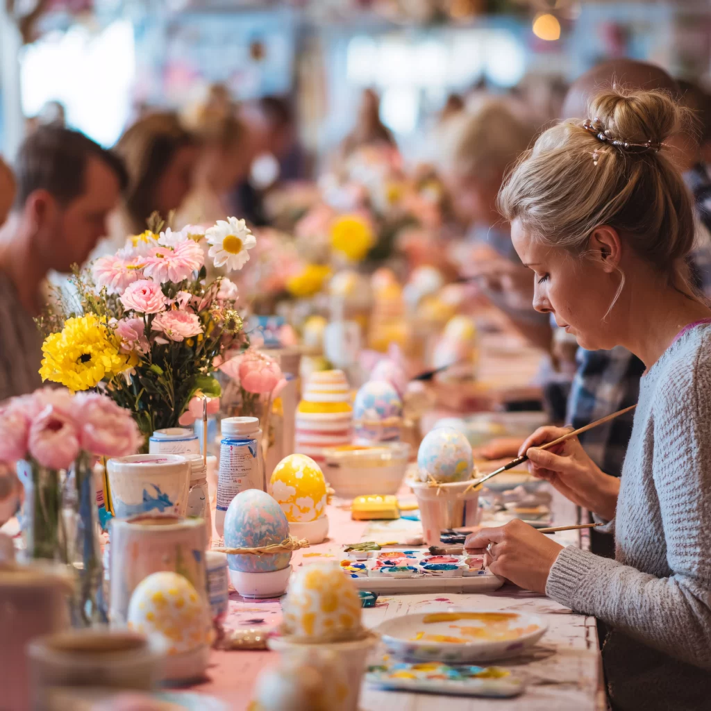 Easter Eggs Pastel Flowers Spring 123