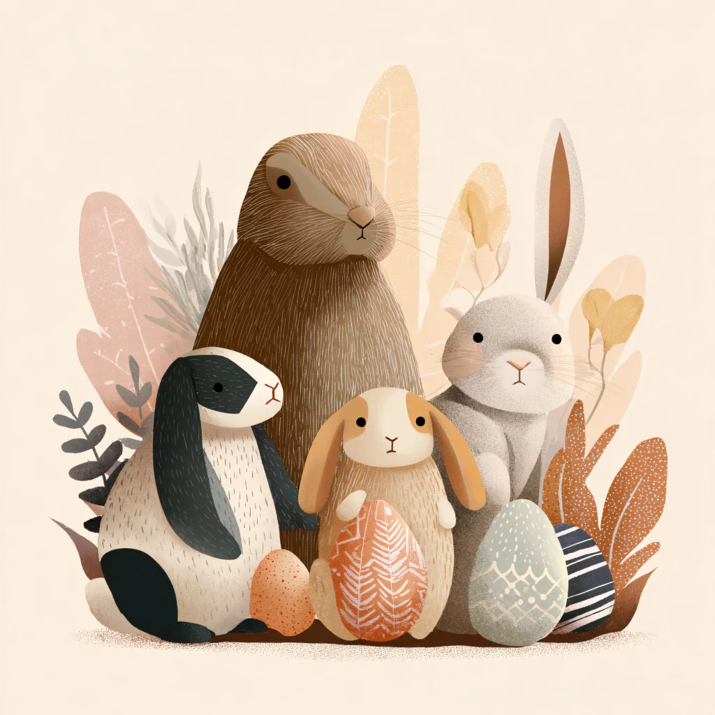 Easter Rabbit Eggs Garden