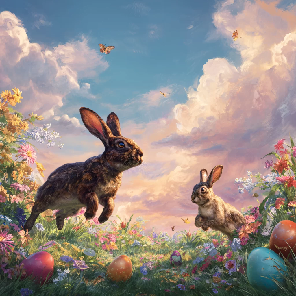 Easter Rabbit Flowers Garden Eggs