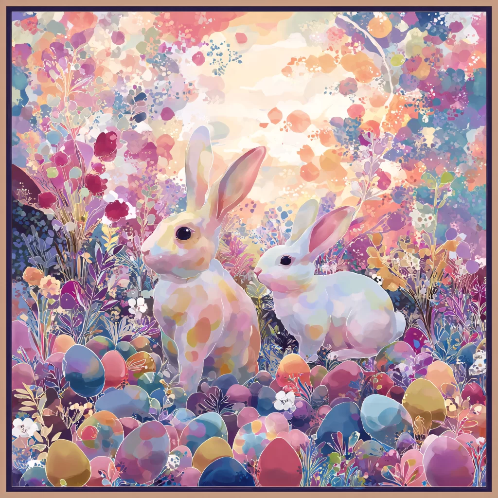 Easter Rabbit Eggs Garden