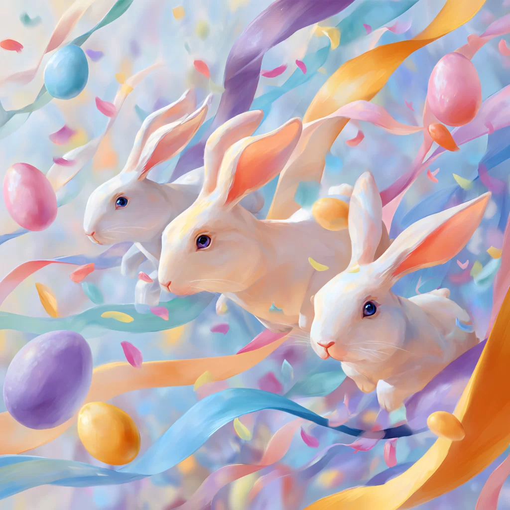 Easter Rabbits Eggs Pastel Spring 62