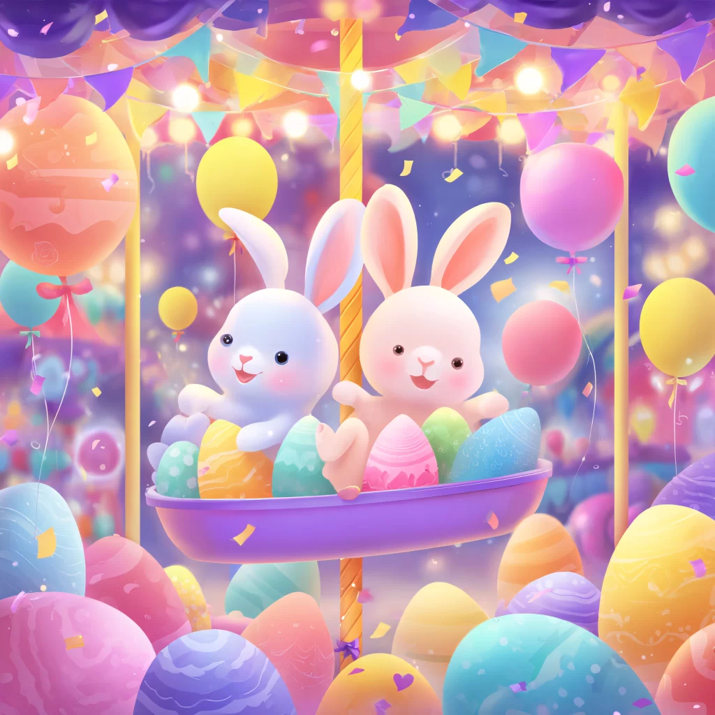 Easter Rabbits Eggs Pastel Spring 84