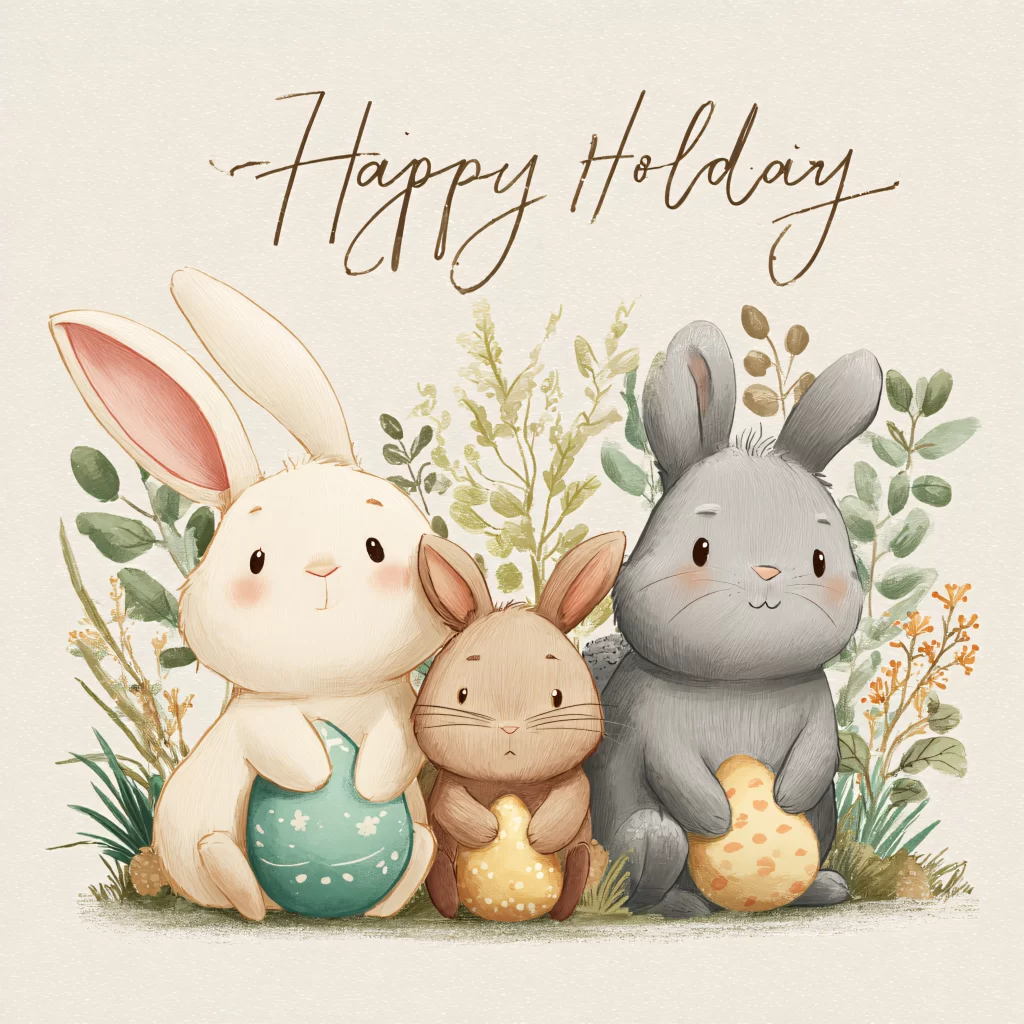 Easter Rabbit Eggs Garden