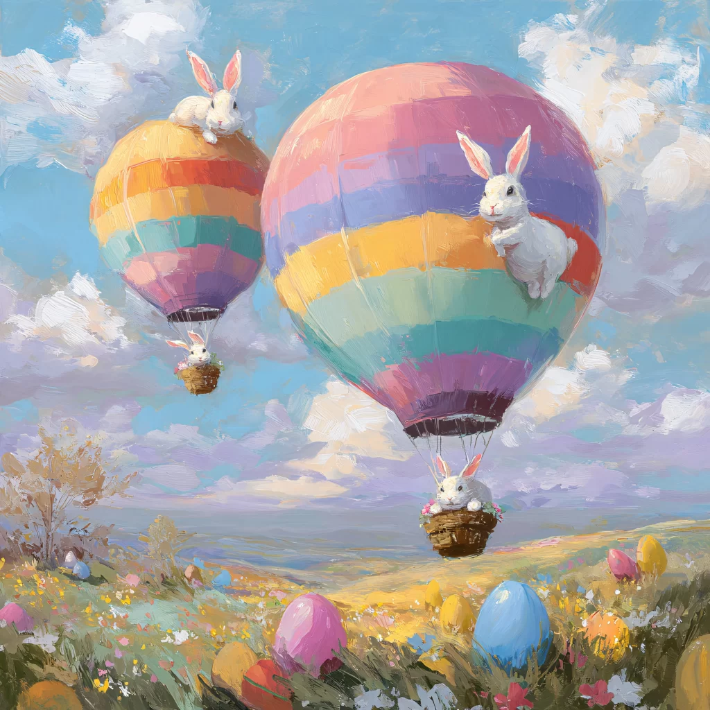 Easter Rabbits Eggs Pastel Spring 319