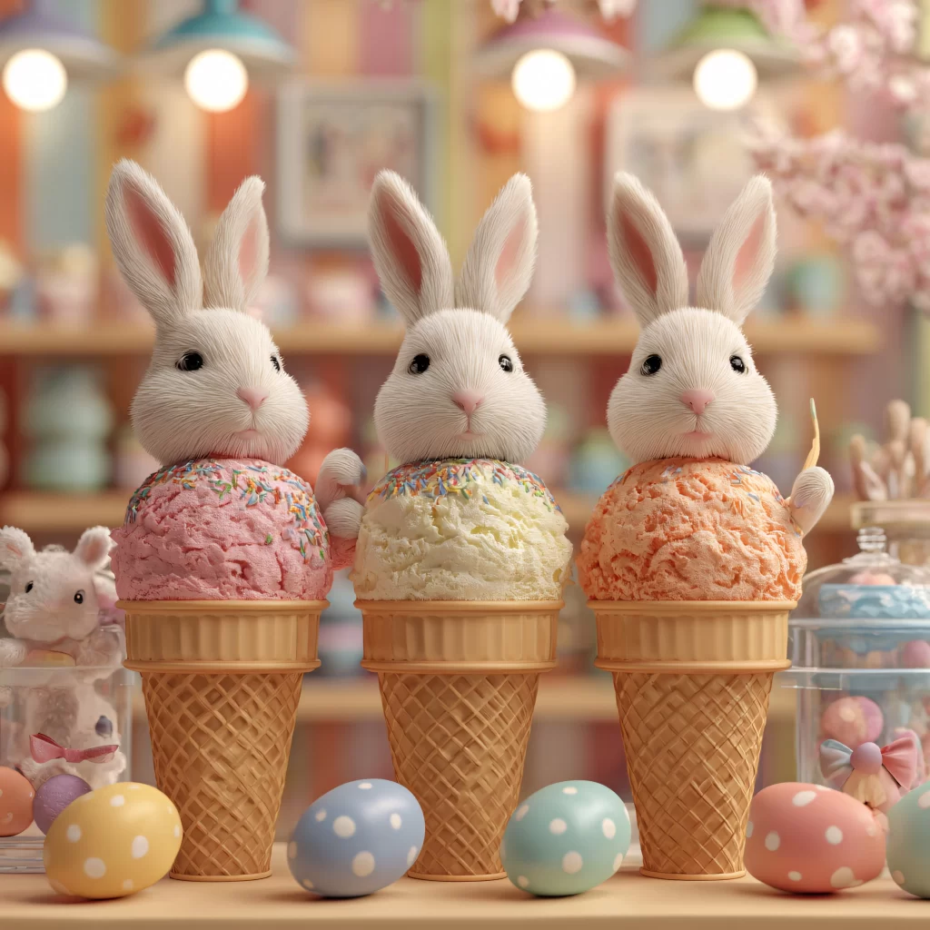 Easter Rabbit Ice Cream Eggs