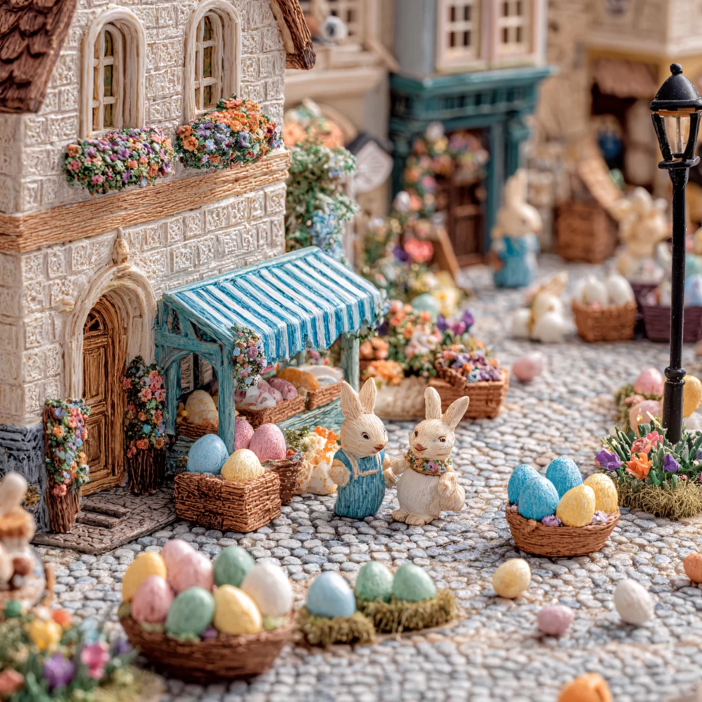 Easter Rabbit Eggs Garden