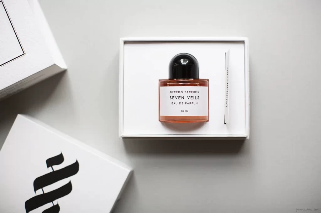 Eau de Parfum Bottle Amber Glass Black Cap