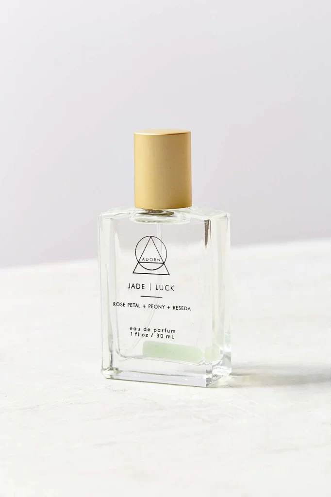Eau de Parfum Bottle Glass Clear Gold Cap