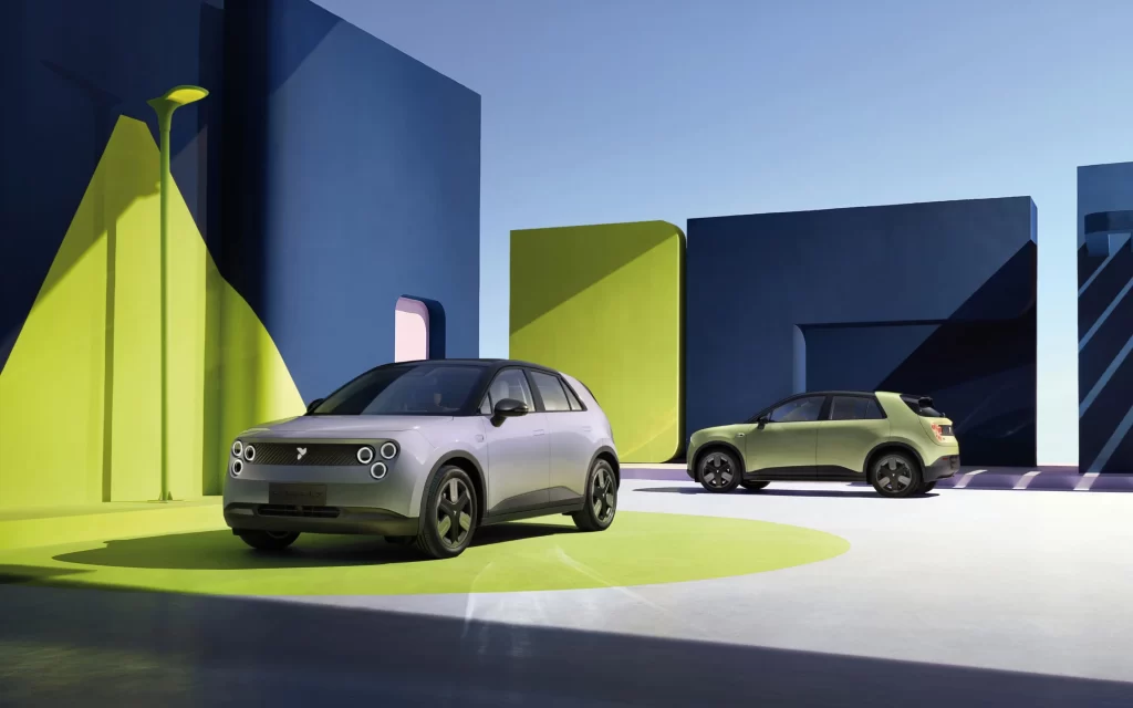Electric Vehicles Blue Yellow Futuristic