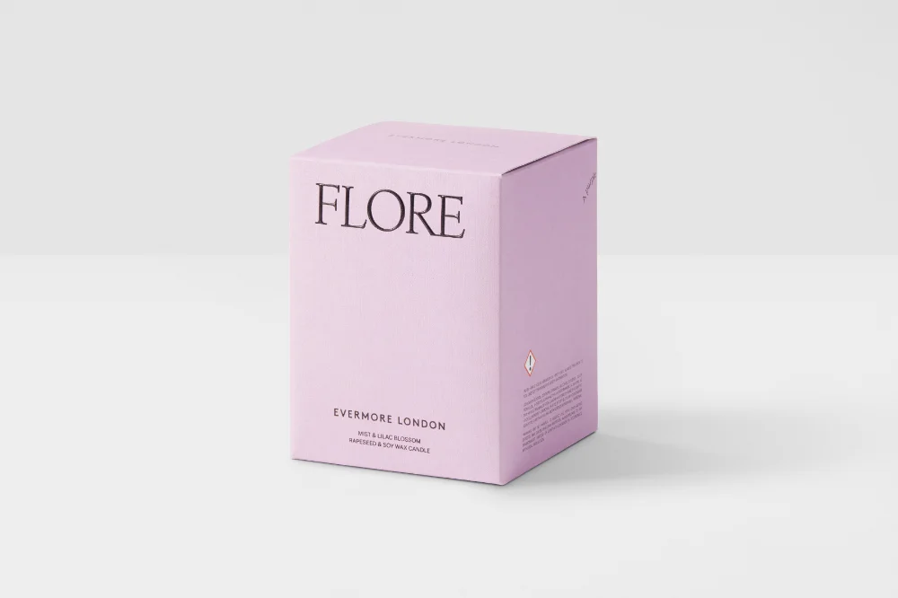 Elegant Box Pink Floral Design Candle