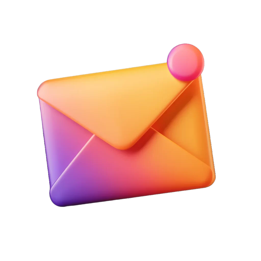 Email Envelope Yellow Orange Pink
