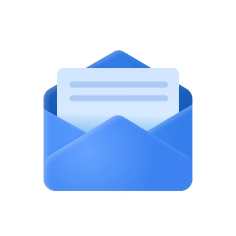 Email Icon Blue Envelope White Paper