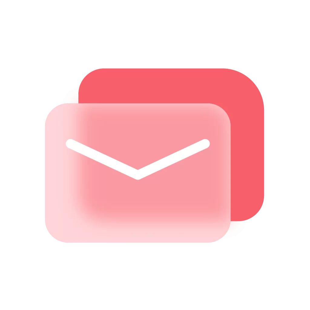 Email Icon Red White