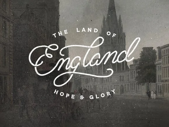 England Hope Glory Typography