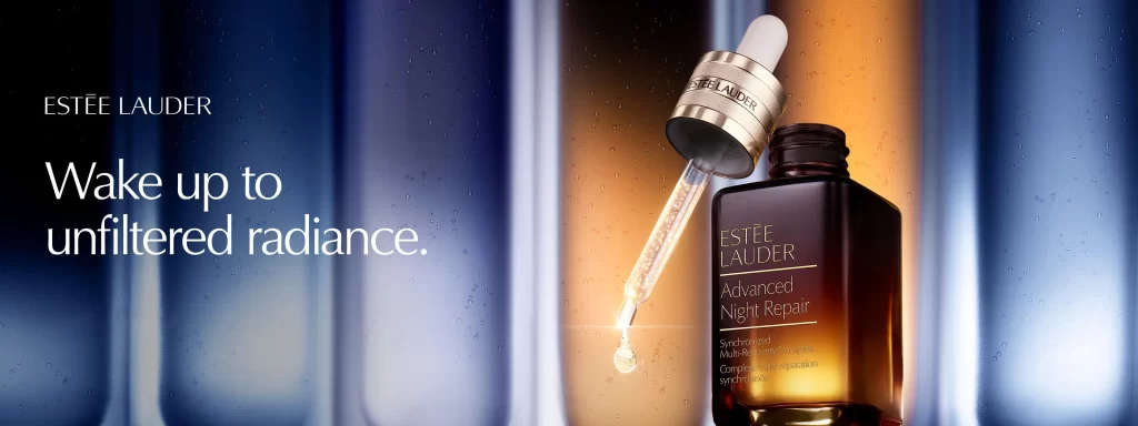 Estee Lauder Serum Bottle Blue Gold