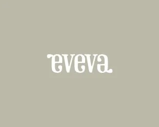 Eveva Logo Black White Text