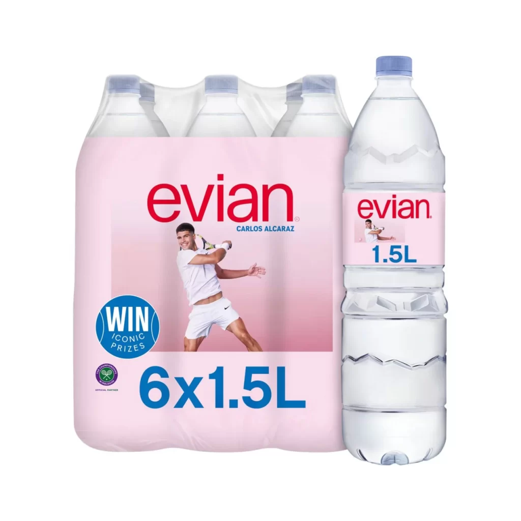 Evian Carlos Alcaraz Packaging