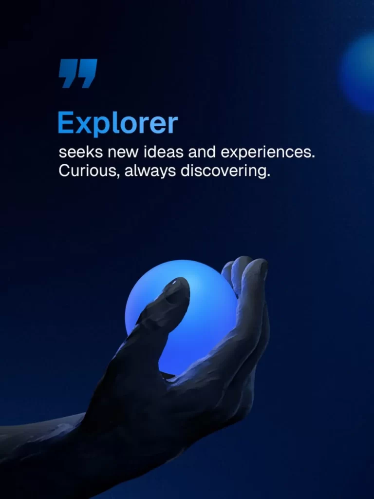 Explorer Sphere Hand Blue Curiosity