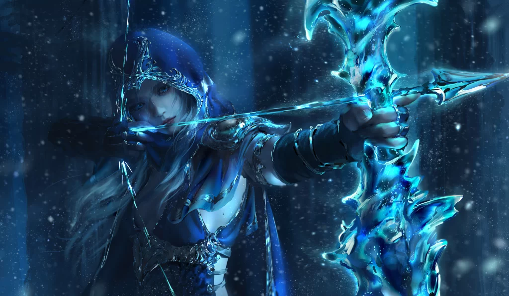 Fantasy Character Blue Silver Ice Magical