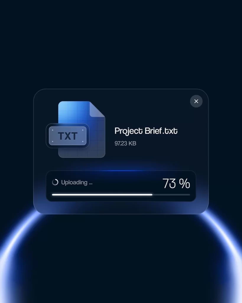 File Upload Progress Bar Text Document