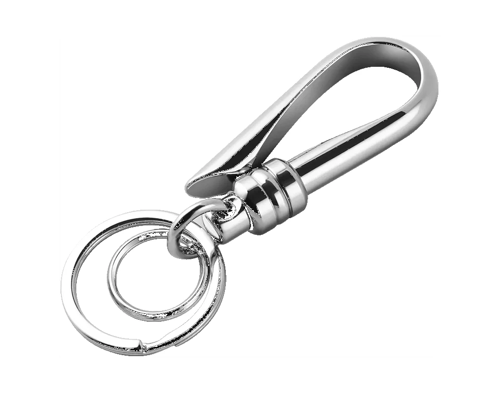 Silver Metal Keychain Shiny Metallic Key