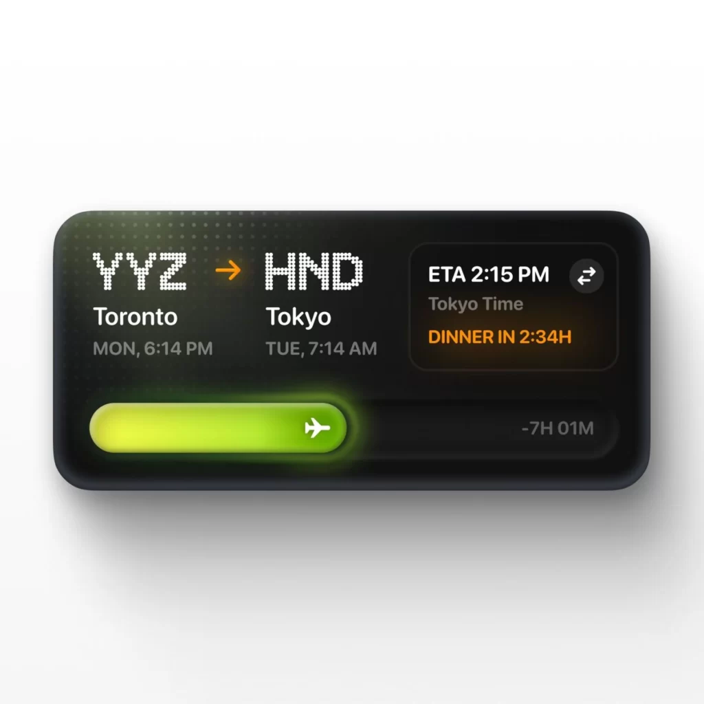 Flight Information Digital Display Airplane Time