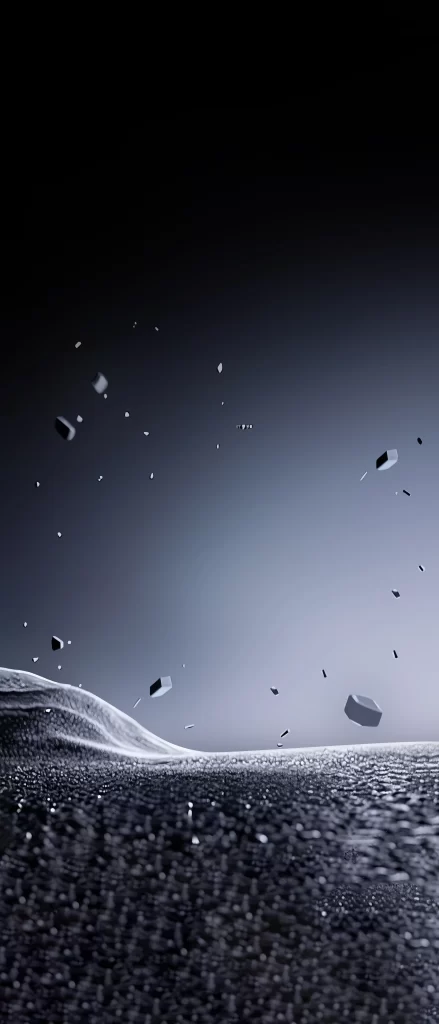 Floating Objects Dark Blue Futuristic