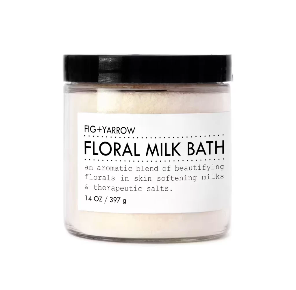 Floral Milk Bath White Black